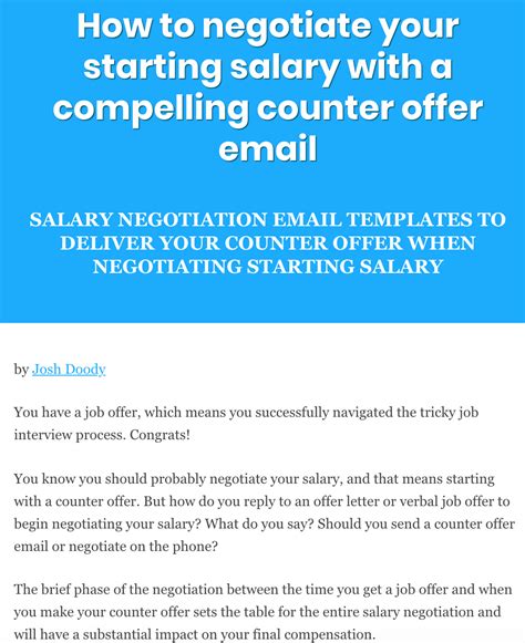 How to Negotiate a Starting Salary Email in 4 Simple Steps