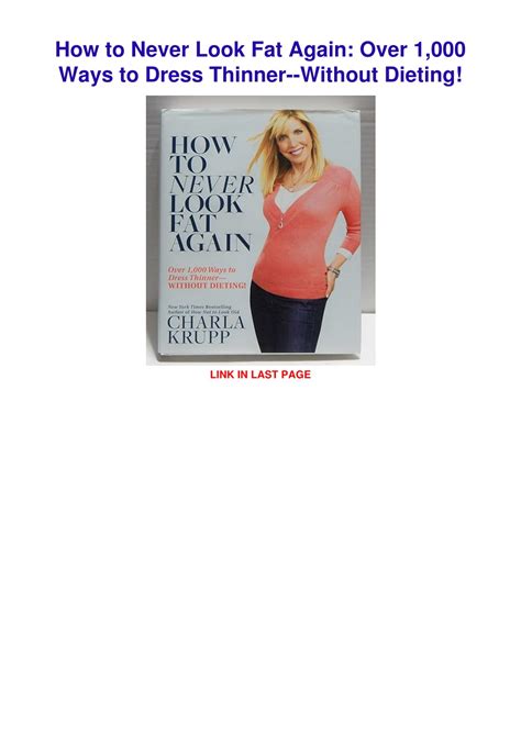 How to Never Look Fat Again Over 1000 Ways to Dress Thinner-Without Dieting Epub