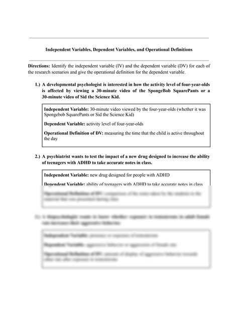 How to Operationally Define the DV