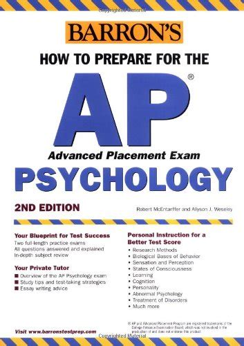 How to Prepare for the AP Psychology BARRON S HOW TO PREPARE FOR THE AP PSYCHOLOGY ADVANCED PLACEMENT EXAMINATION Kindle Editon