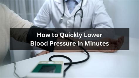 How to Reduce Blood Pressure Quickly in 60 Minutes