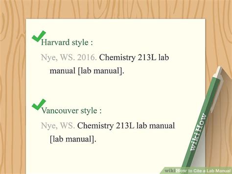 How to Reference a Lab Manual