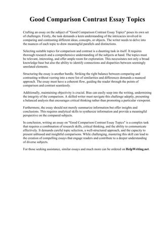 How to Seamlessly Connect Two Unrelated Topics in a College Essay
