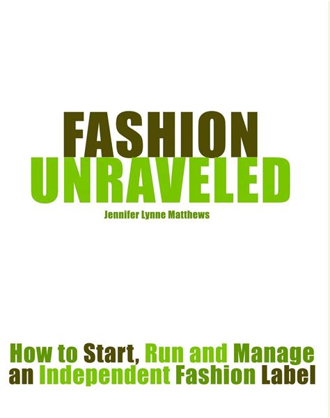 How to Set Up and Run a Fashion Label Ebook Kindle Editon