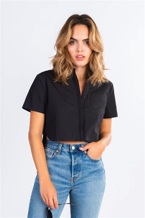 How to Style a Button Up Crop Top