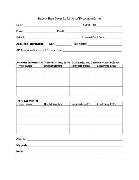How to Write a Brag Sheet for College