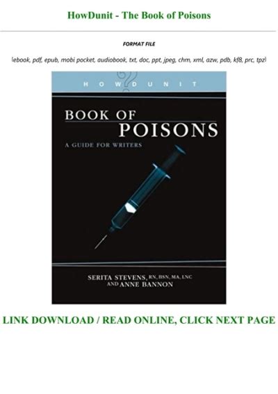 HowDunit.The.Book.of.Poisons Ebook Epub