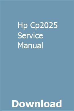 Hp 2025 Service Manual Ebook Doc