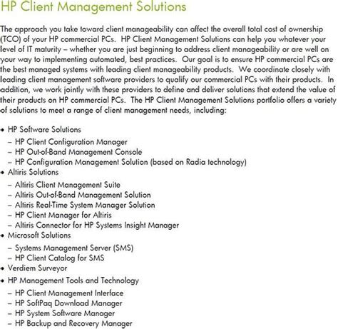 Hp Calculators Client Management Solutions Overview 13 Epub