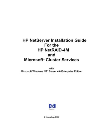 Hp Netserver Guide for Windows Nt Epub