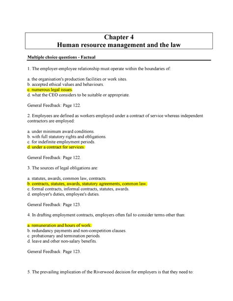 Hrm Multiple Choice Question Answers Reader
