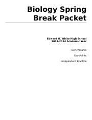 Hsa Biology Spring Break Packet Answer 2014 Kindle Editon