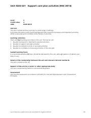 Hsc 2013 Support Care Plan Activities Answers Doc