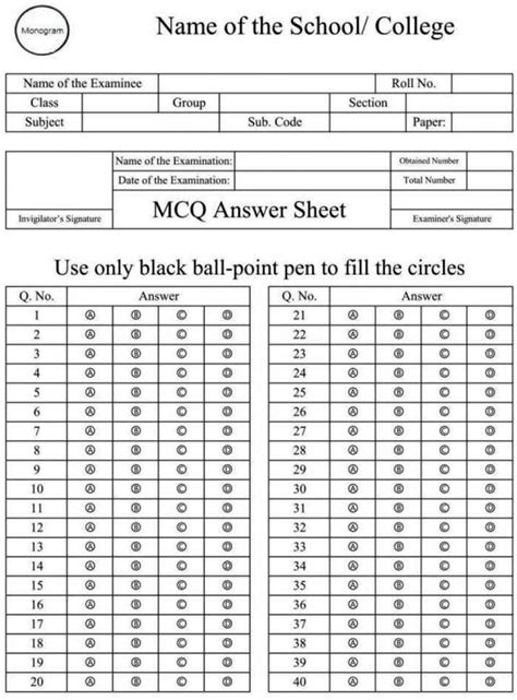 Hsc Exam 2014 Chemitry Mcq Answer Sheet Reader