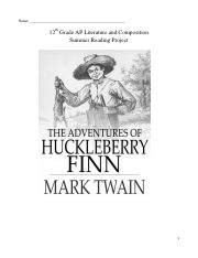 Huck Finn Packet Answer Doc