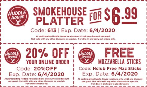 Huddle House Coupons Printable