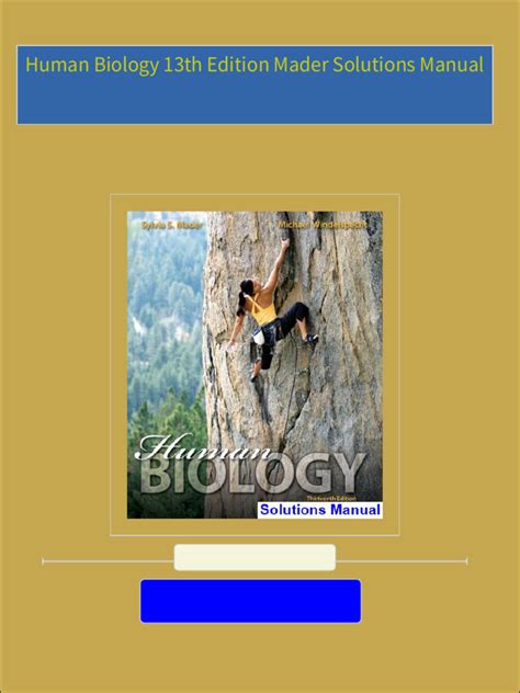 Human Biology 13th Edition Reader