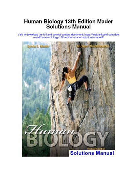 Human Biology Mader 13th Edition Pdf PDF