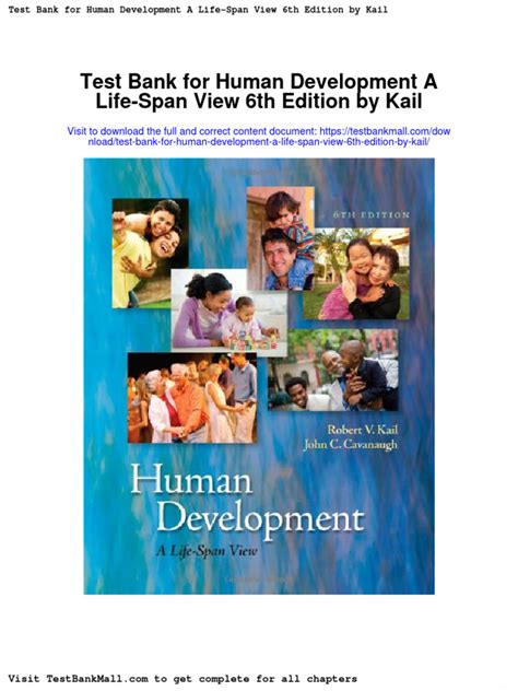 Human Development Kail 6th Edition Ebook Epub