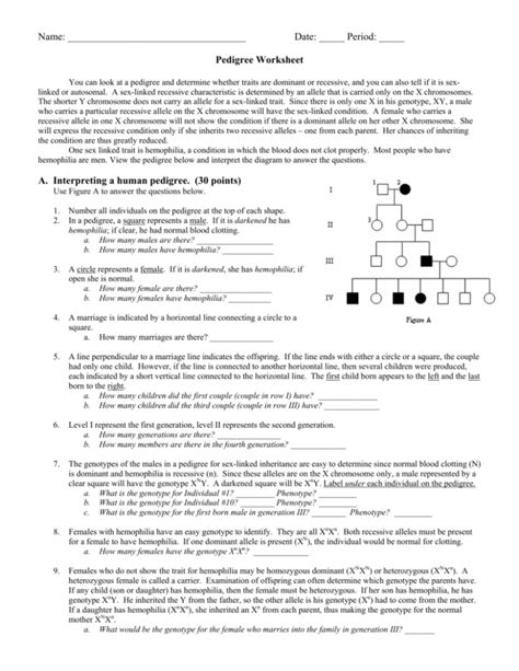 Human Genetics Interpreting Pedigree Answer Key Kindle Editon