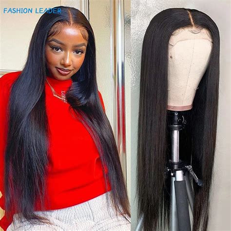 Human Hair Wigs: Long Lace Front Wigs Straight Without Bangs Wigs 2025 VS Synthetic Wigs