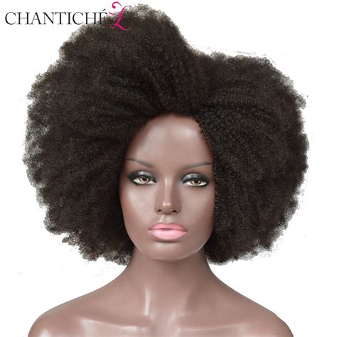 Human Hair Wigs For African American Black Kinky 8" Wigs