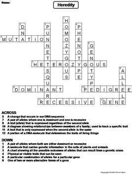 Human Heredity Crossword Puzzle Answers Epub