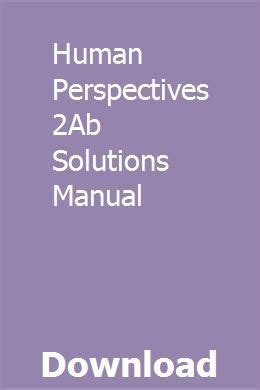 Human Perspectives 2ab Answers PDF