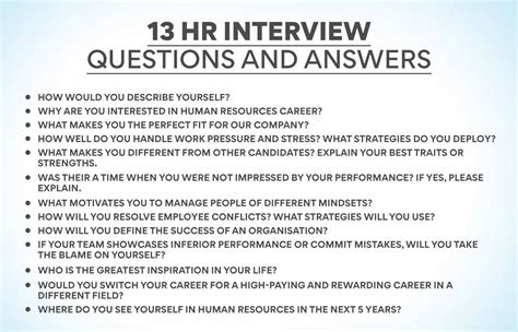 Human Resource Interview Questions Answers Reader