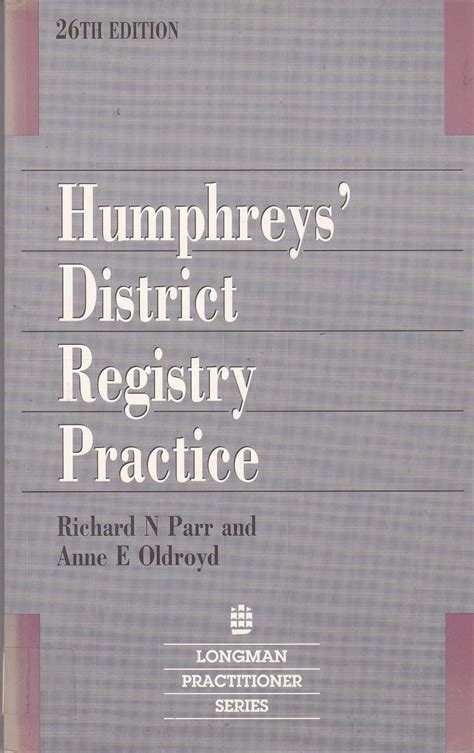 Humphreys District Registry Practice Kindle Editon