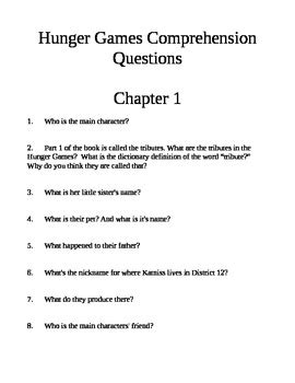 Hunger Games Comprehension Questions And Answer Key Kindle Editon