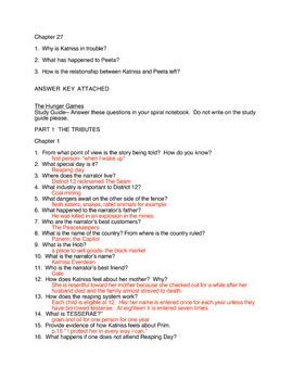 Hunger Games Video Study Guide Answer Key Doc