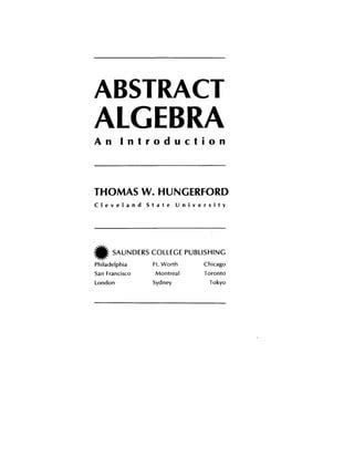 Hungerford Abstract Algebra Solution PDF