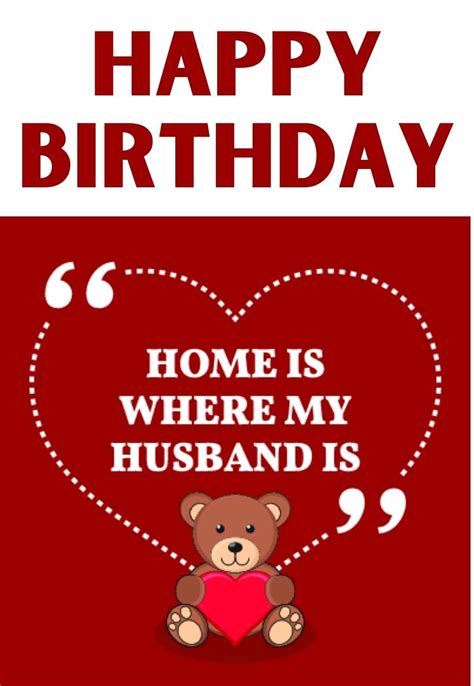 Husband Birthday Cards Printable
