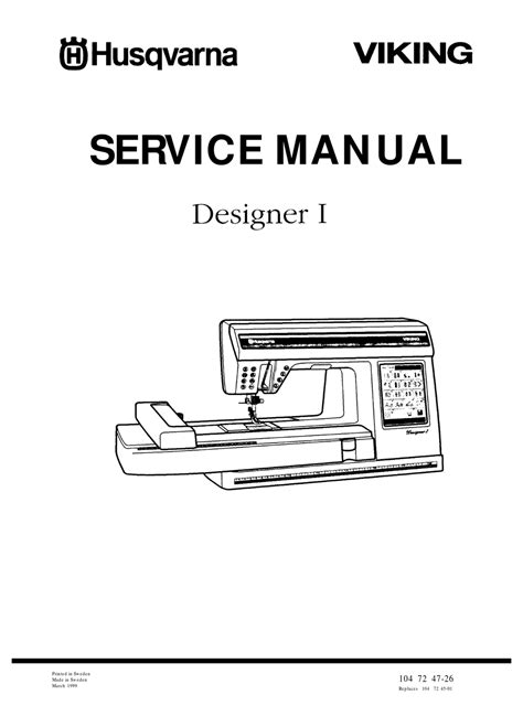 Husqvarna Viking Designer Topaz Service Manual PDF Kindle Editon