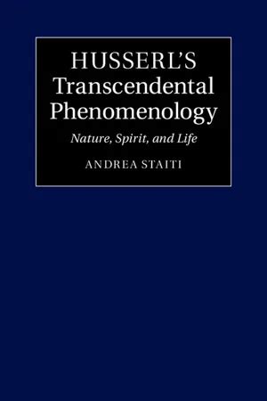 Husserl's Transcendental Phenomenology Kindle Editon