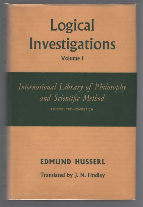 Husserl Logical Investigations 1st Edition Epub