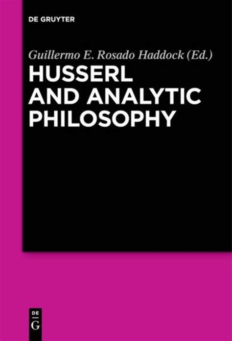 Husserl and Analytic Philosophy Epub