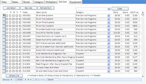 Hvac Flat Rate Pricing Template