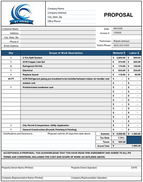 Hvac Proposal Template