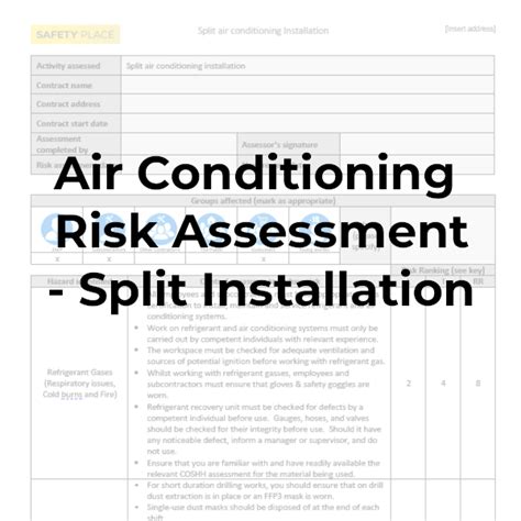 Hvac Risk Assessment Template