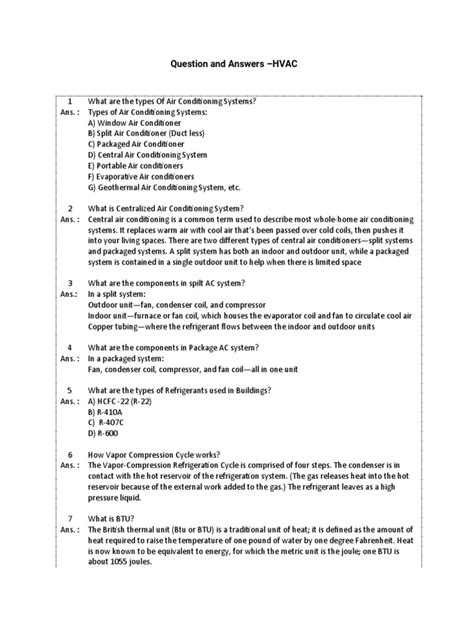 Hvac Unit 26 Answers PDF