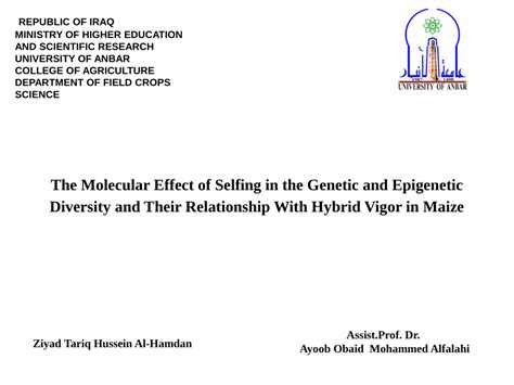 Hybrid Vigor and Genetic Diversity