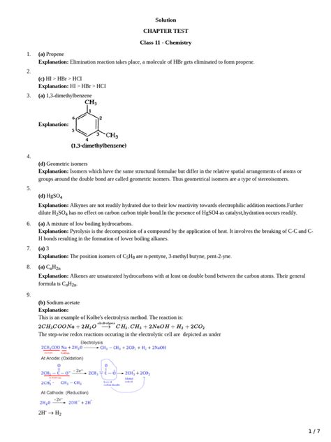 Hydrocarbons And Answer Key PDF