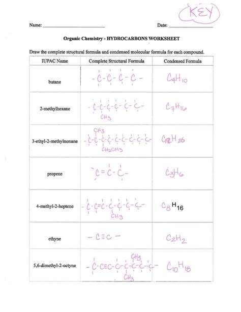 Hydrocarbons Answers Reader