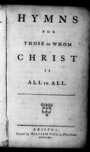 Hymns for Those to Whom Christ Is All in All PDF