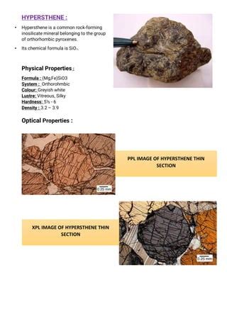 Hypersthene: Physical Properties and Occurrence