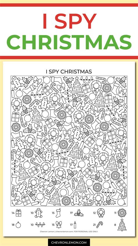 I Spy Christmas Printable