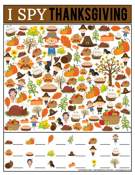 I Spy Thanksgiving Epub