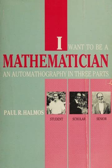 I Want to Be a Mathematician An Automathography Epub